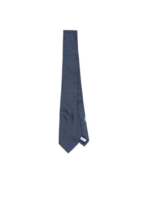 FERRAGAMO Gancini-print silk tie