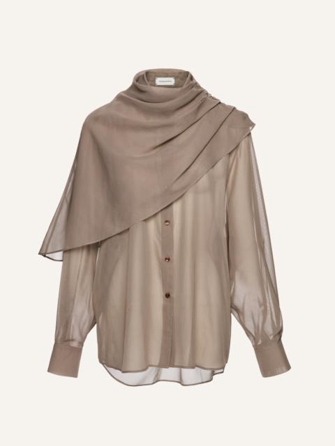 MAGDA BUTRYM Classic oversized shirt in brown