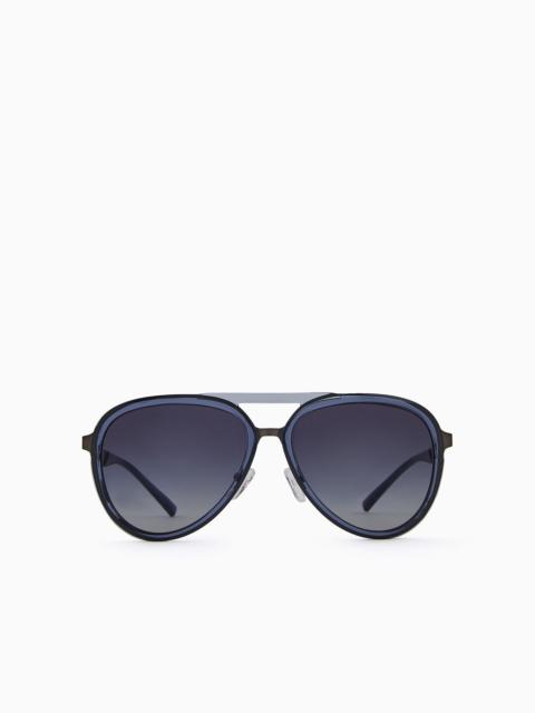 EMPORIO ARMANI Men’s aviator sunglasses