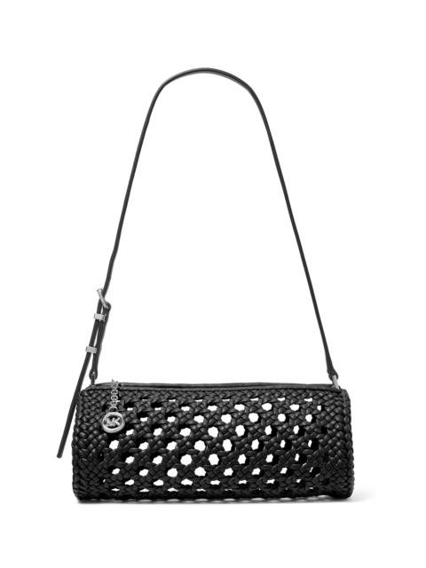 MICHAEL KORS Women's Small Open-Weave Barrel Pouchette - Black
