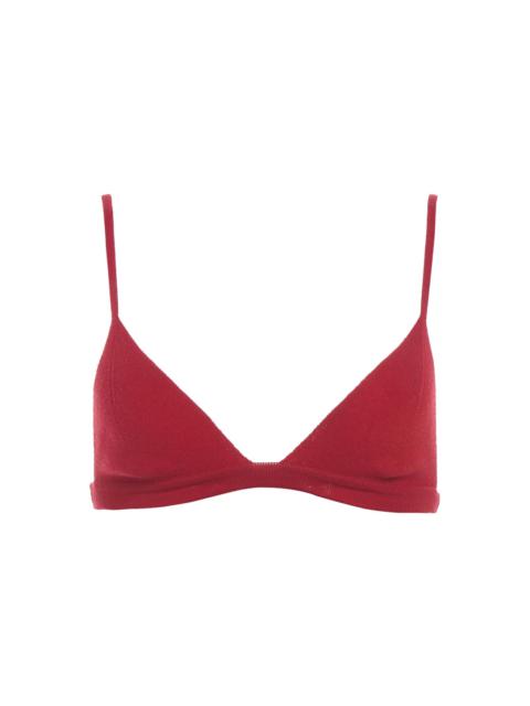 Carmen Knit Bra in Red Merino Wool