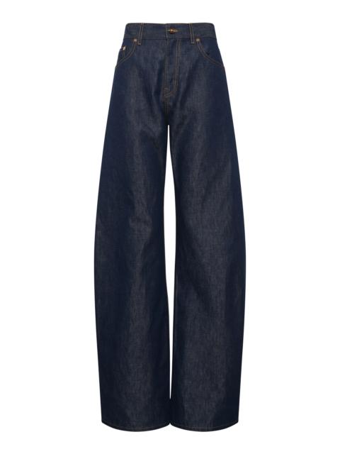 GABRIELA HEARST Amoret Rigid High-Rise Wide-Leg Jeans dark wash