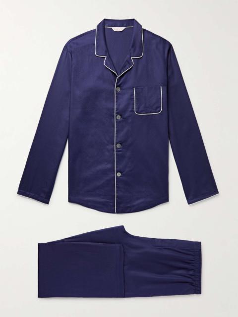 Lombard 6 Cotton-Jacquard Pyjama Set