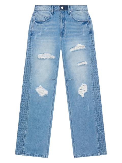 RTA Men's Exodus Zed Distressed Straight-Leg Jeans - Glacier Blue