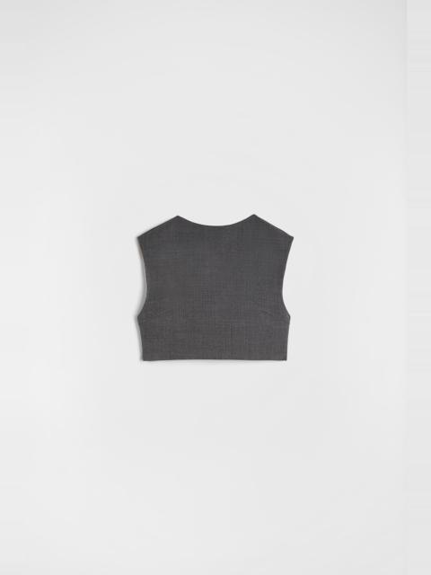 Jil Sander Wool Twill Cropped Top