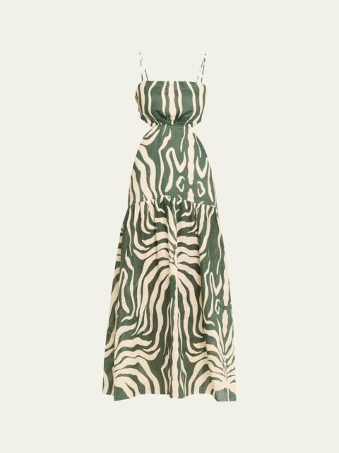 Johanna Ortiz Sinfonia Marina Waist-Cutout Maxi Dress