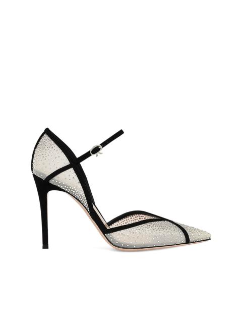 Gianvito Rossi D'orsay embellished heeled pumps
