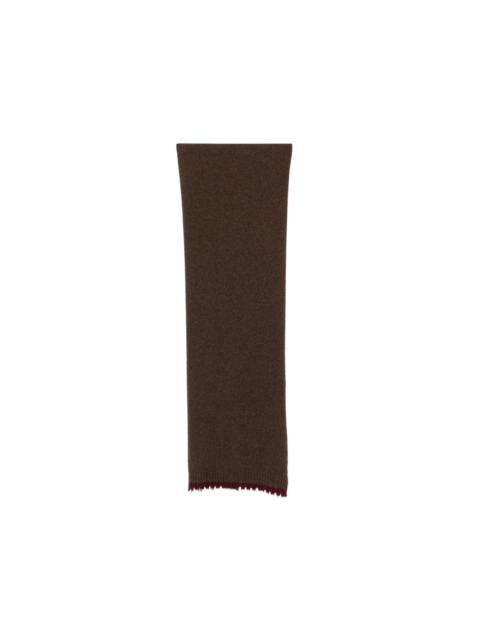 UMA WANG frayed-edge ribbed-trim scarf