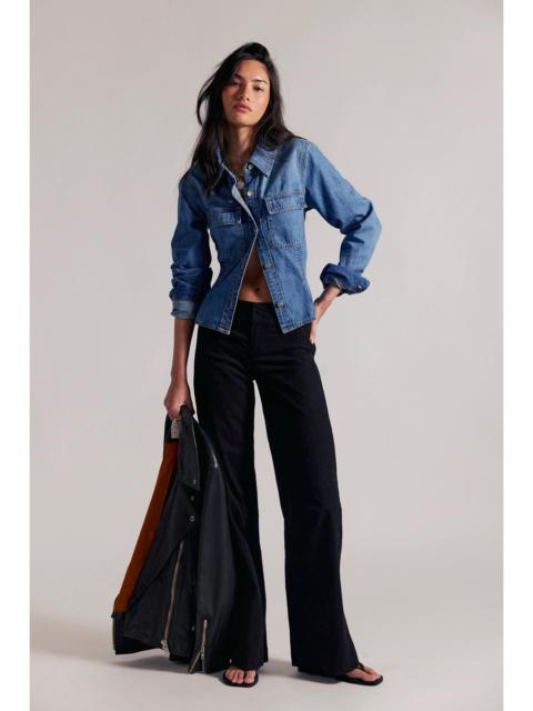 FREE PEOPLE Time Flies Low-Rise Clean Solid Trousers