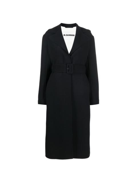 Jil Sander long-sleeve belted wool coat