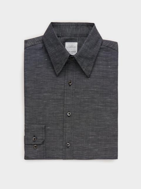 TODD SNYDER Italian Cotton-Linen Long Point Collar Dress Shirt