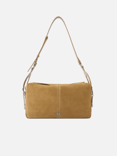 PINKO KEEPER BAG MEDIUM SHOULDER BAG IN SUEDE