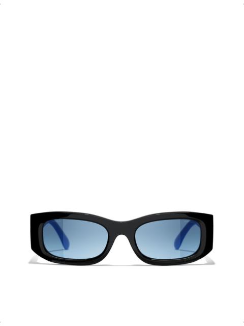 CHANEL CH5525 rectangle-frame acetate sunglasses