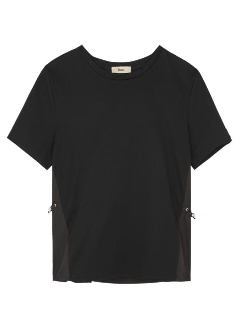 Panelled cotton T-shirt