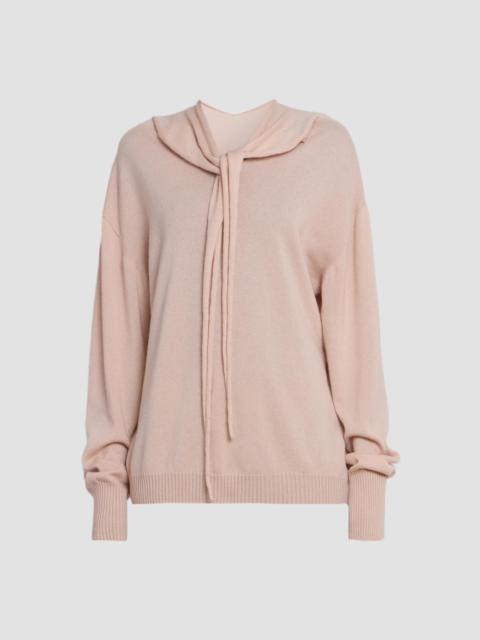 ISSEY MIYAKE Women's Silk Cashmere Knit Top - Light Pink