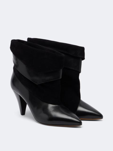 Isabel Marant Lyone leather and suede ankle boots