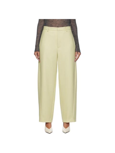 AURALEE Yellow Light Melton Trousers
