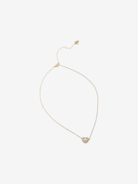 GUESS USA crystal-embellished heart necklace