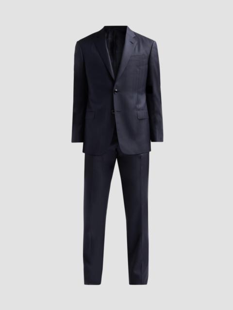 GIORGIO ARMANI Men's Striped Herringbone Wool Single-Breasted Suit - Night Sky