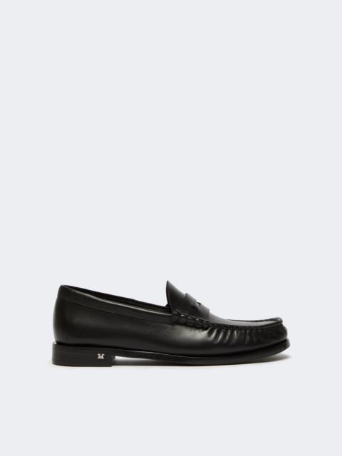 Max Mara BOYMOC Classic leather moccasins - BLACK