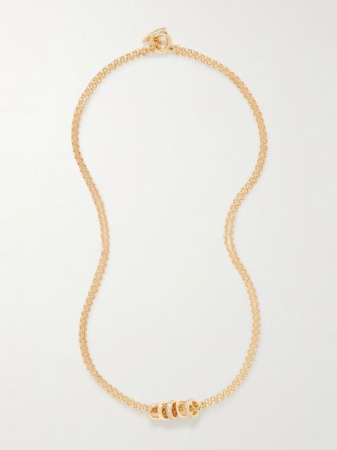 ROXANNE ASSOULIN The Slider gold-tone crystal necklace Gold