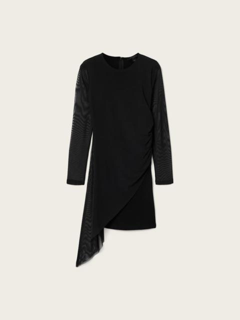 ALLSAINTS RILEY MESH OVERLAY MINI DRESS