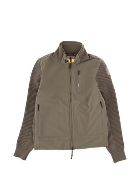 PARAJUMPERS knitted-sleeve zip-up jacket
