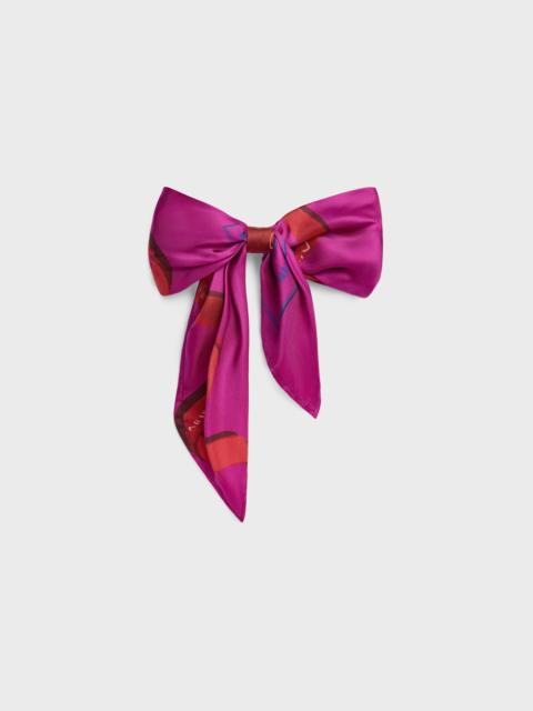CELINE Celine Big Ribbon Hair Clip in Silk and Steel