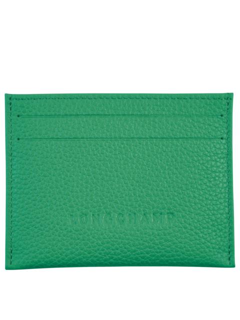 Longchamp Le Foulonné Cardholder Green - Leather