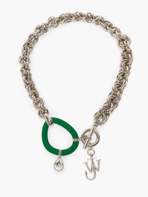 JW Anderson OVERSIZED LINK CHAIN CHOKER WITH CRYSTAL
