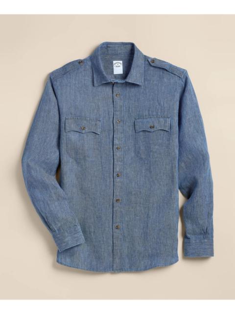 Brooks Brothers Linen Twill Shirt Jacket
