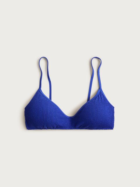 J.CREW Odessa scrunchie bikini top