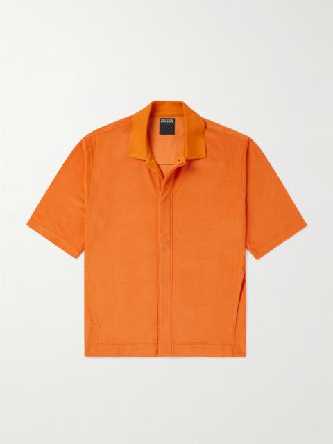 ZEGNA Cotton and Silk-Blend Terry Shirt