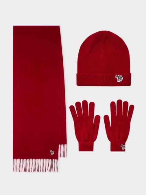 Paul Smith 'Zebra' Hat, Gloves & Scarf Gift Set