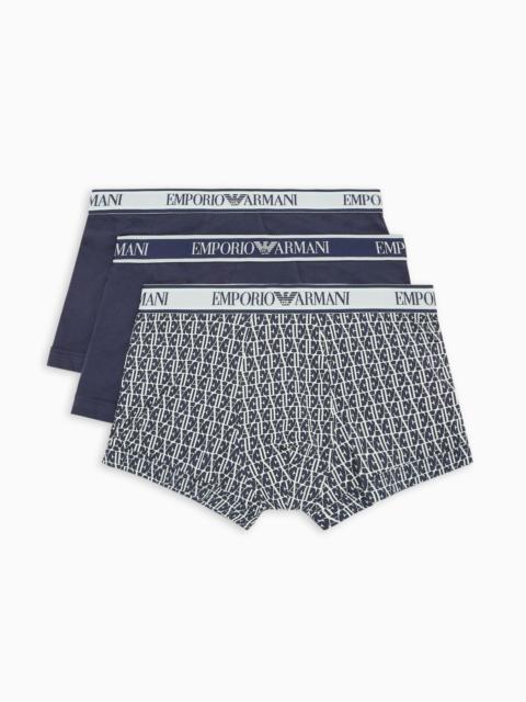 Three-pack of boxer briefs with core logo waistband