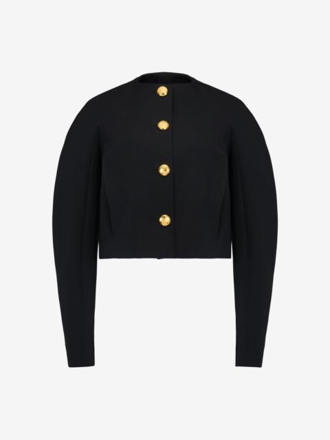 Alexander McQueen Women's Cocoon Sleeve Military Jacket in Black