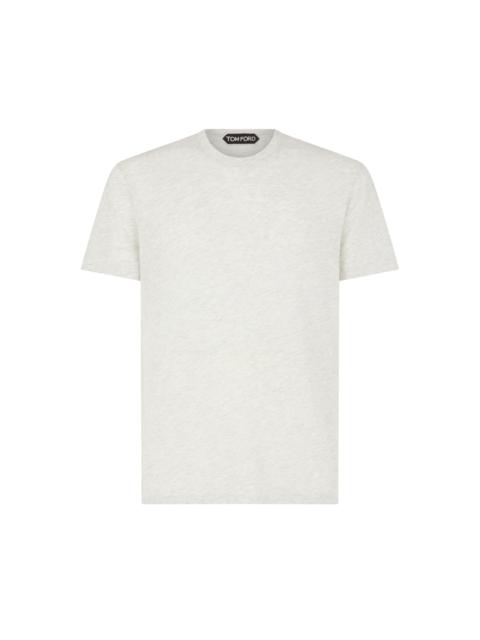 TOM FORD COTTON BLEND MELANGE CREW NECK T-SHIRT