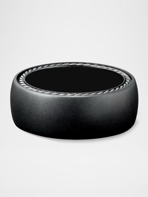 DAVID YURMAN Men's Streamline Band Ring in Black Titanium, 9mm