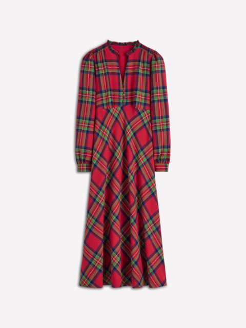 BODEN Cassie Check Tea Dress-Red, Blue and Green Check