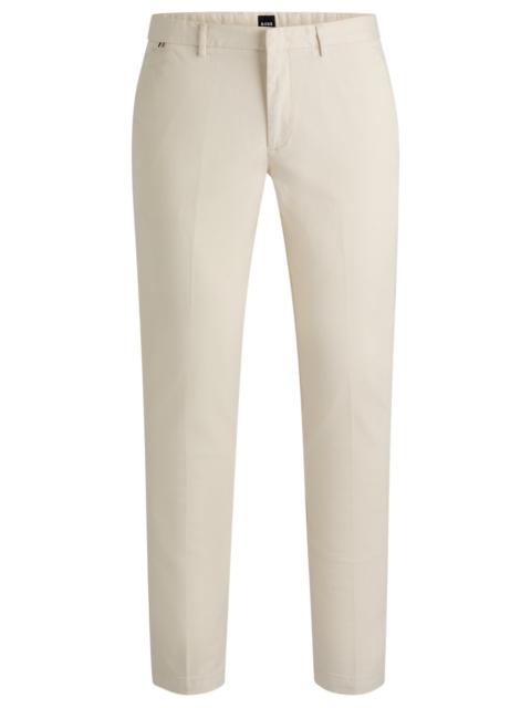 BOSS SLIM-FIT CHINOS IN STRETCH-COTTON GABARDINE