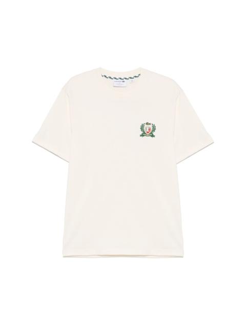 LACOSTE emblem-embroidered T-shirt