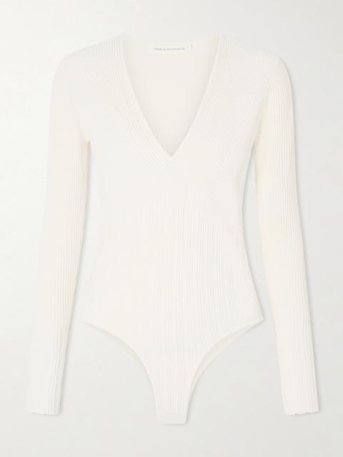 MARIA McMANUS Recycled Ribbed-knit Bodysuit