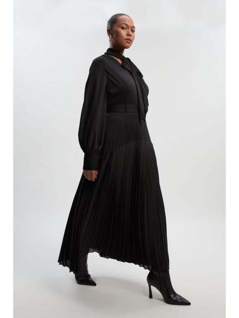 KAREN MILLEN Plus Size Jersey Ponte Georgette Mix Midi Dress