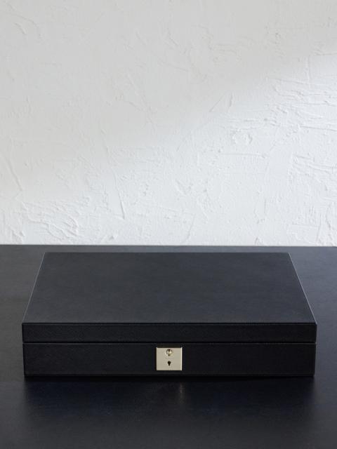 Smythson Panama Cross-Grain Leather Poker Set