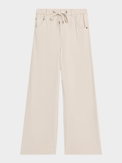Brunello Cucinelli Wide-Leg Knit Trousers