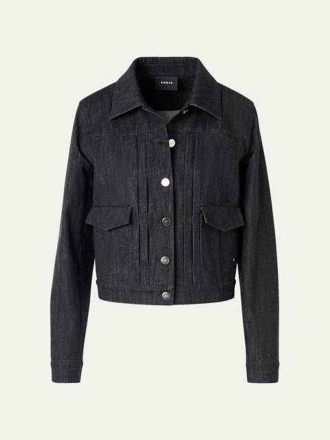 AKRIS Hilbert Short Stretch Denim Jacket