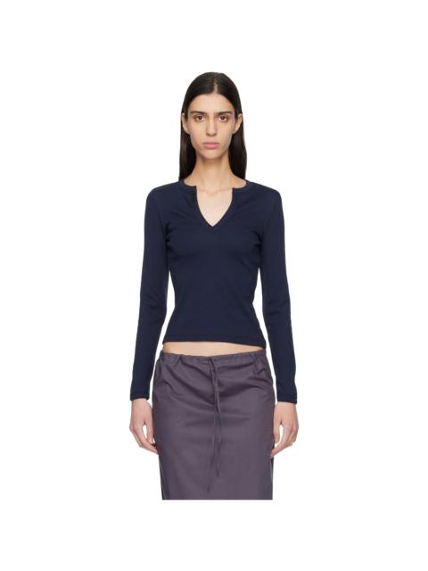 FLORE FLORE Navy Iman Longsleeve T-shirt