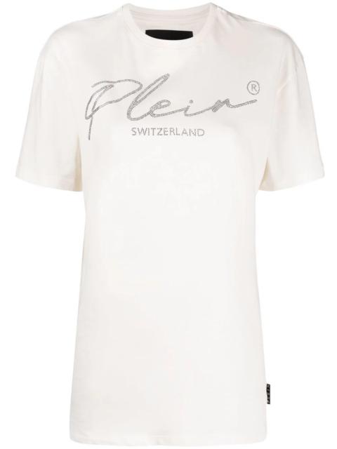 PHILIPP PLEIN 크리스탈 로고 T 셔츠