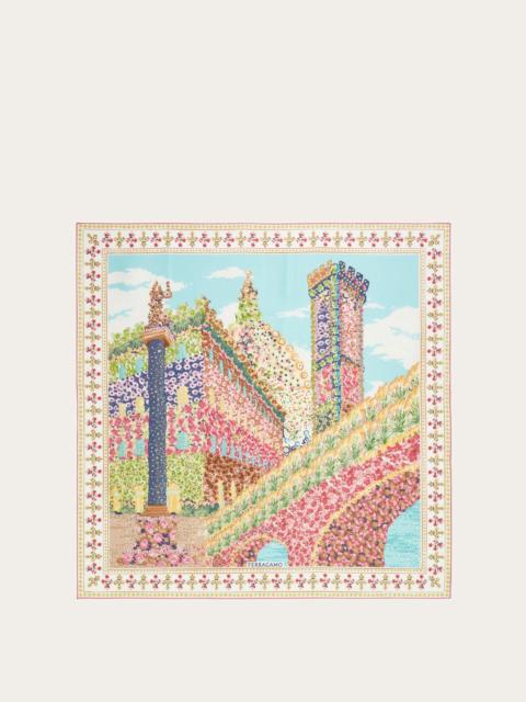FERRAGAMO Palazzo print silk scarf