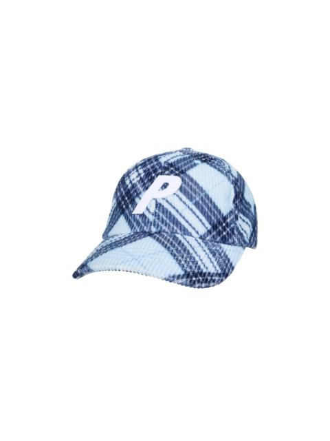 PALACE CORDUROY P 6-PANEL BLUE BIAS CHECK
